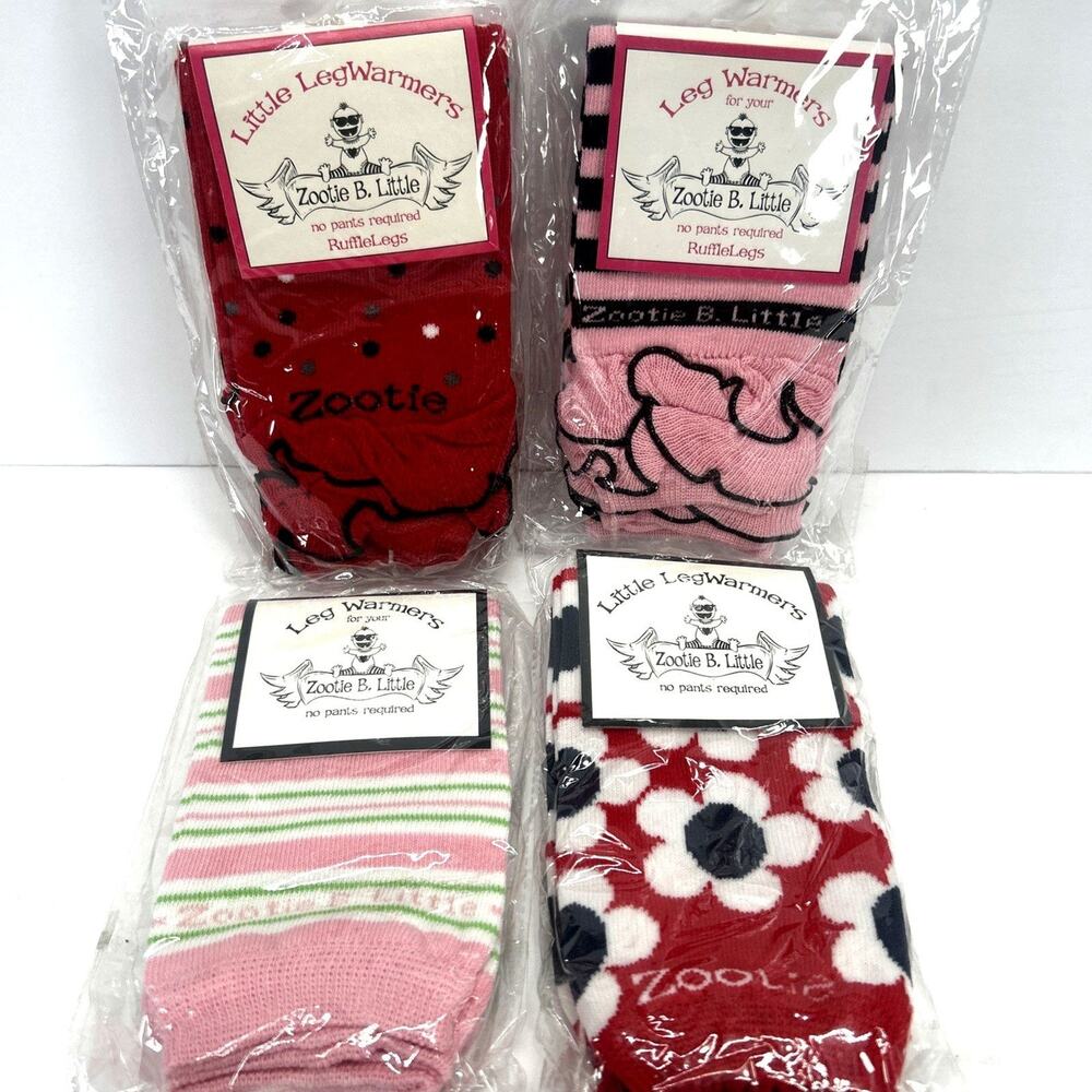 4 Zootie B.‎ Little Leg Warmers Baby & Toddler NEW One Size Red Pink Black